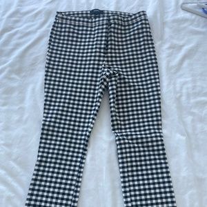 Theory Gingham crop pants